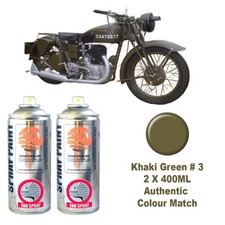 2 x Kings Army Khaki Green #3 Spray Paint 400ml – British WWII Military Vehicle