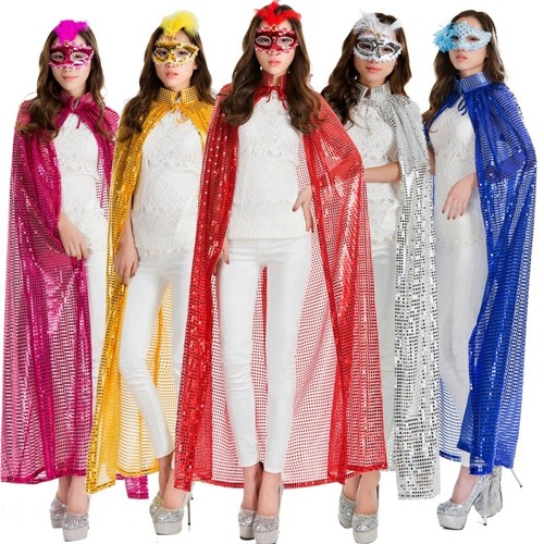 Shiny sequin cape - shiny, women