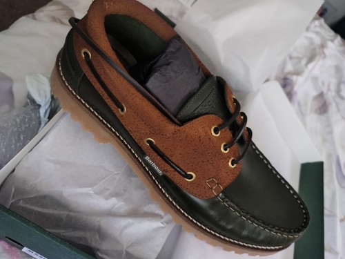 Barbour deck boat shoes olive - shoes,