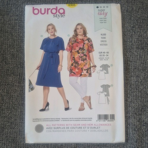 Burda 6305 dresses women - dresses, women's