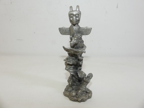 Pewter totem pole - (ref288aw),
