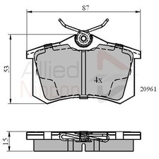 Brake Pads Set For VW Golf MK3