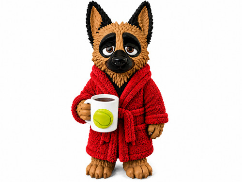 Cute german shepherd coffee - german,
