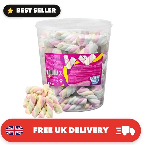 Rainbow marshmallows twists - marshmallows,