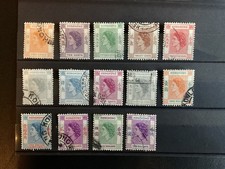 Hong Kong 1954 Definitive set SG178-191 VERY GOOD USED *CHEAP*