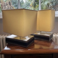 2x Rectangle Base Table Lamps