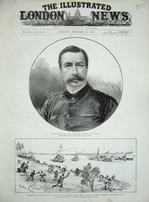 Old Antique Print 1885 Sir