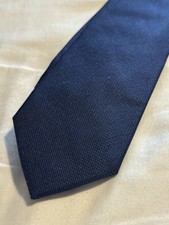 TM Lewin Navy Silk Tie 6.7cm