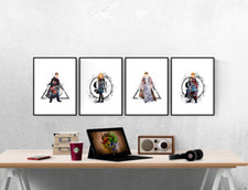 Harry Potter Character Watercolour Set Of 4 Prints Pictures Wall Art Poster