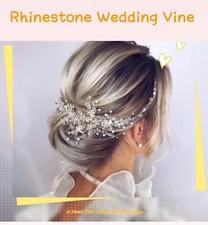 Crystal silver headband bridal - crystal,