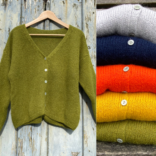 Cardigan soft wool mohair - cardigan,