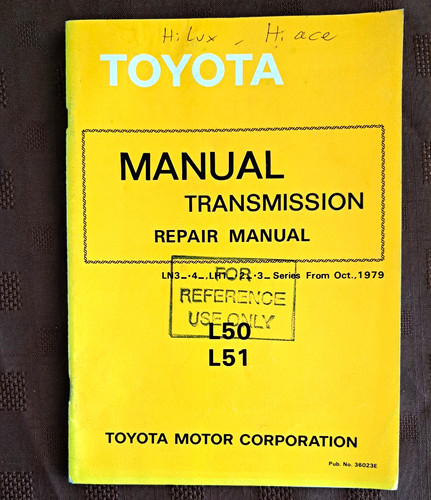 Toyota workshop repair manual - repair,