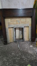 Oak veneer fire place - oak/oak,