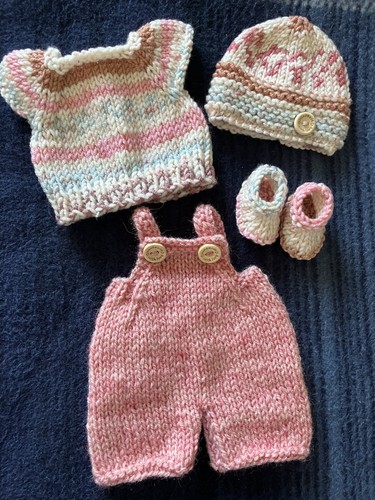 Hand knitted dolls clothes - knitted,