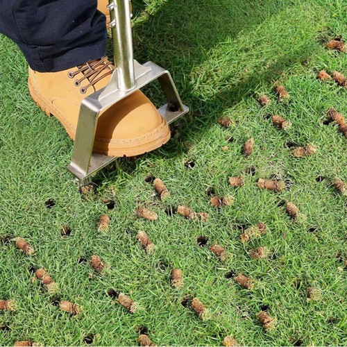 Lawn aerator core hollow tines - lawn,
