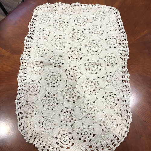 Vintage hand crocheted - vintage, cream