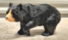 VINTAGE BLACK BEAR REAL FUR