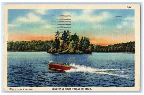 1946 greetings from speedboat - 1946,