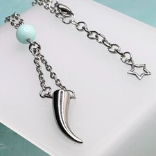 Turquoise Glass Bead & Silver