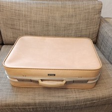 Vintage antler beige suitcase - vintage,