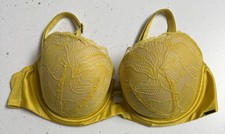 NEW M&S Autograph Yellow Gold Lace Wired Full Cup Bra without Tag - UK Size 38B