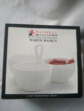 Maxwell & Williams White Basics Loop Condiment Dish New In Box