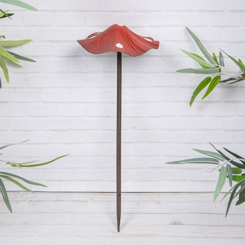Metal mushroom red toadstool - mushroom,