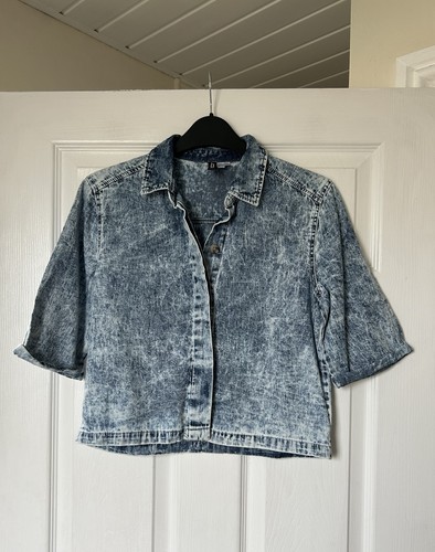 Divided cropped acid wash - h&m,