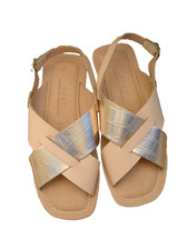 Next NEW UK4/EU37 Next Pale Pink & Rose Gold Forever Comfort Leather Sandals