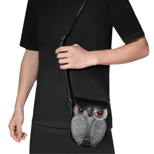 Steampunk owl crossbody bag - owl,