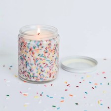 4 X Candles - Lavender & Cake Scent with Sprinkles, 9 Oz Long Lasting Burn/UK
