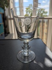 Antique Masonic Engraved Glass