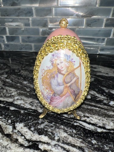 Heirloom emu egg with angel - heirloom,