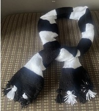 FULHAM & NEWCASTLE FOOTBALL SCARF HAND KNITTED . MADE TO ORDER.