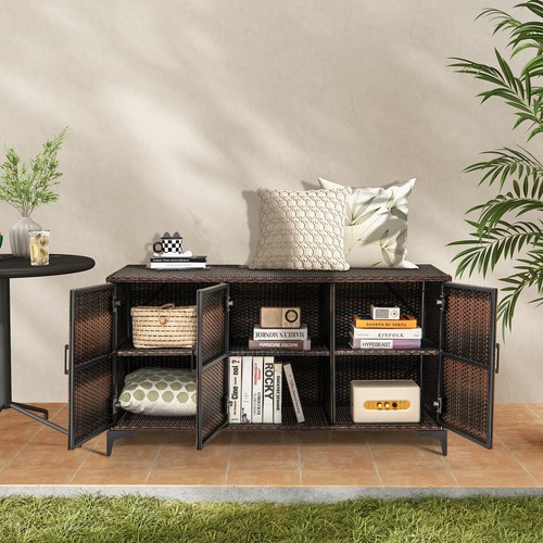 Patio rattan large storage - pe,