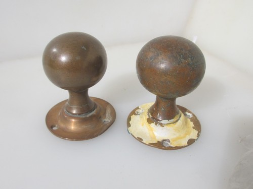 Antique brass door - antique, knobs