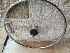 VINTAGE RALEIGH ENGLAND CHROME STEEL 27" x 1.25 REAR WHEEL REGINA CORSA ITALY