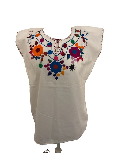 Embroidered white mexican - embroidered,