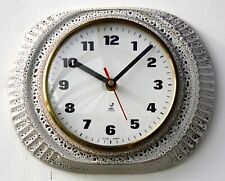 Vintage 27cm Jaz Wall Clock - Ceramic Retro Atomic Mid Century White French Gift