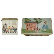 EXQUISITE ANTIQUE VICTORIAN PITCH PINE NURSERY HAND PAINTED CHEST OF DRAWERS