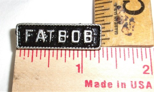 Harley fat bob pin - harley, vintage