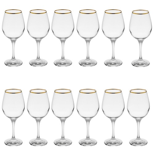 Pasabahce amber gold rimmed - gold,