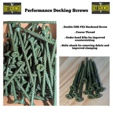PREMIUM TIMBER DECKING SCREWS LANDSCAPE FENCING GREEN 50MM 60MM 75MM 100MM