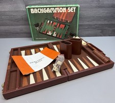 Vintage Backgammon Set In Box And Complete With Instructions
