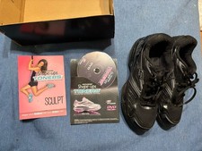 Shape - Up Toners Size 5 Black Toning Trainers W- Book And DVD. In Original Box