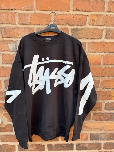 Stüssy black logo sweatshirt - stüssy,