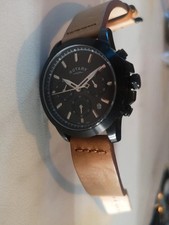Rotary new men's brown leather strap watch
