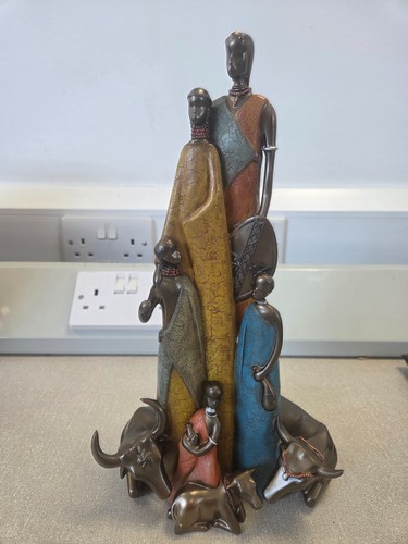 African family sculpture - family,
