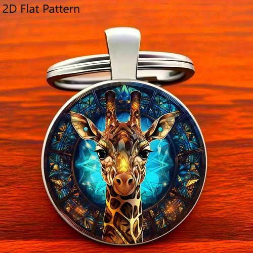 Retro blue giraffe alloy - giraffe,
