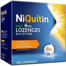 NiQuitin Mint Nicotine Lozenges 4mg - 132 Pack - Stop / Quit Smoking Addiction